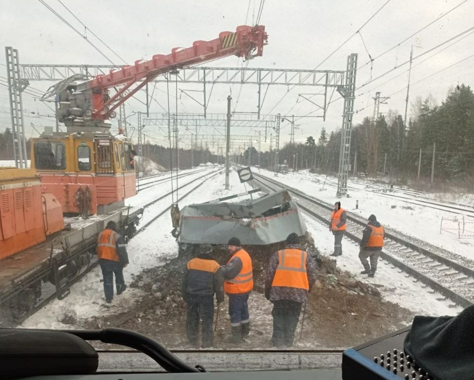 Наезд на тупиковую призму на станции Фрязево